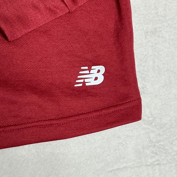 New Balance Red Turtleneck Cropped Pullover Sweatshirt Athletic Women's M - Picture 3 of 8